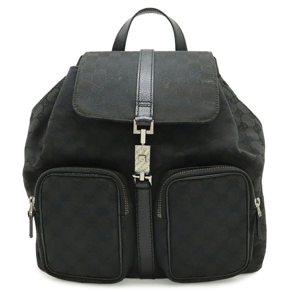 Gucci GG Canvas Leather Backpack