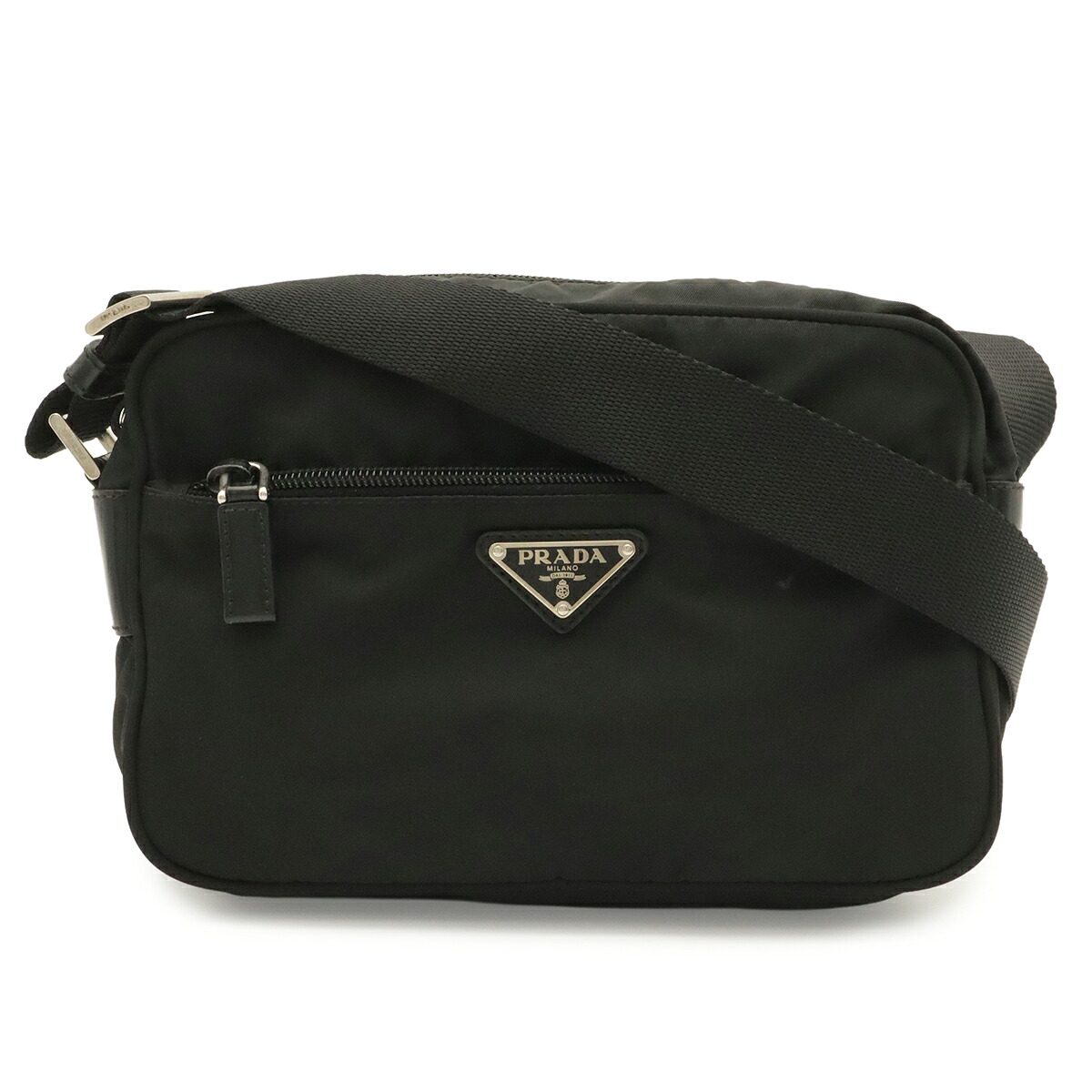 Prada Nylon Leather Shoulder Bag