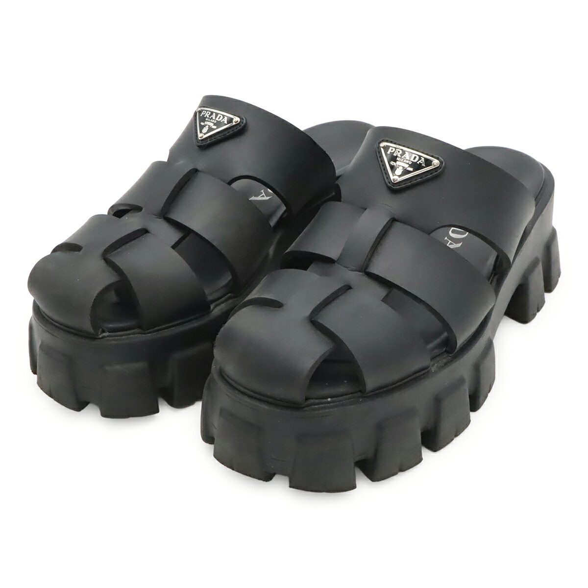 Prada Monolith Rubber Sandals