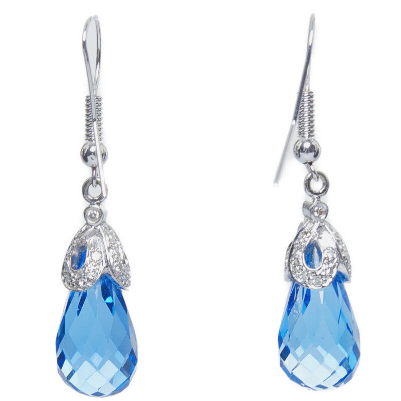 Water Crystal Drop Earrings