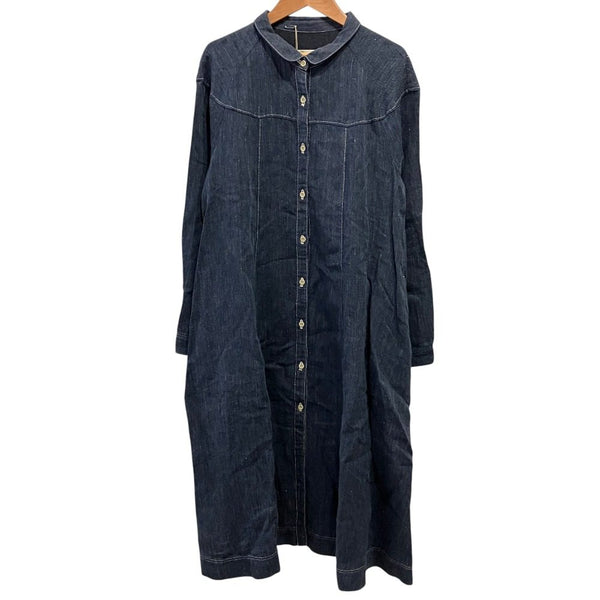 Lisette Saida Linen Denim Coat Shirt Dress