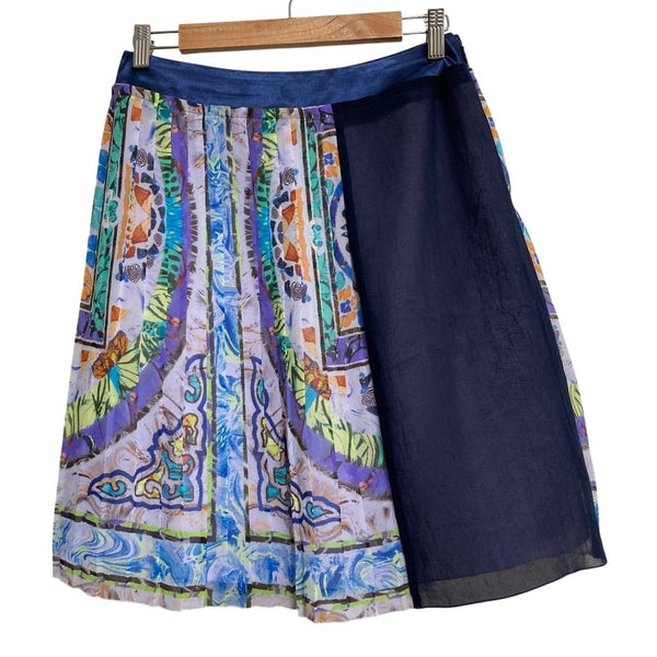 VIVIENNE TAM Silk Pleated Skirt