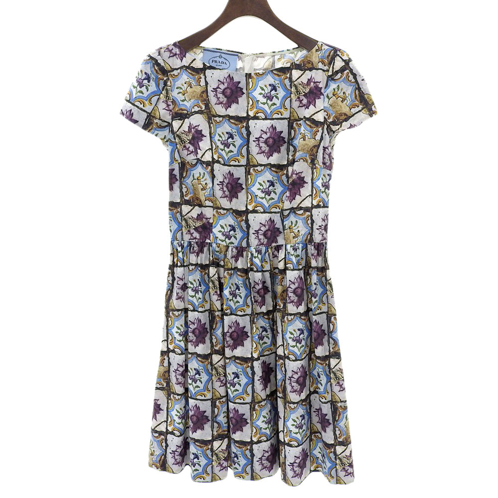 Prada Flower Art Cotton Dress