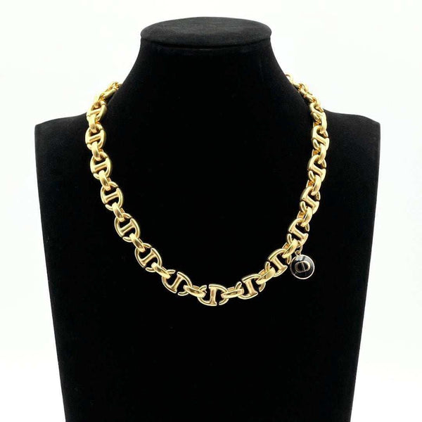 Christian Dior CD Navy Choker