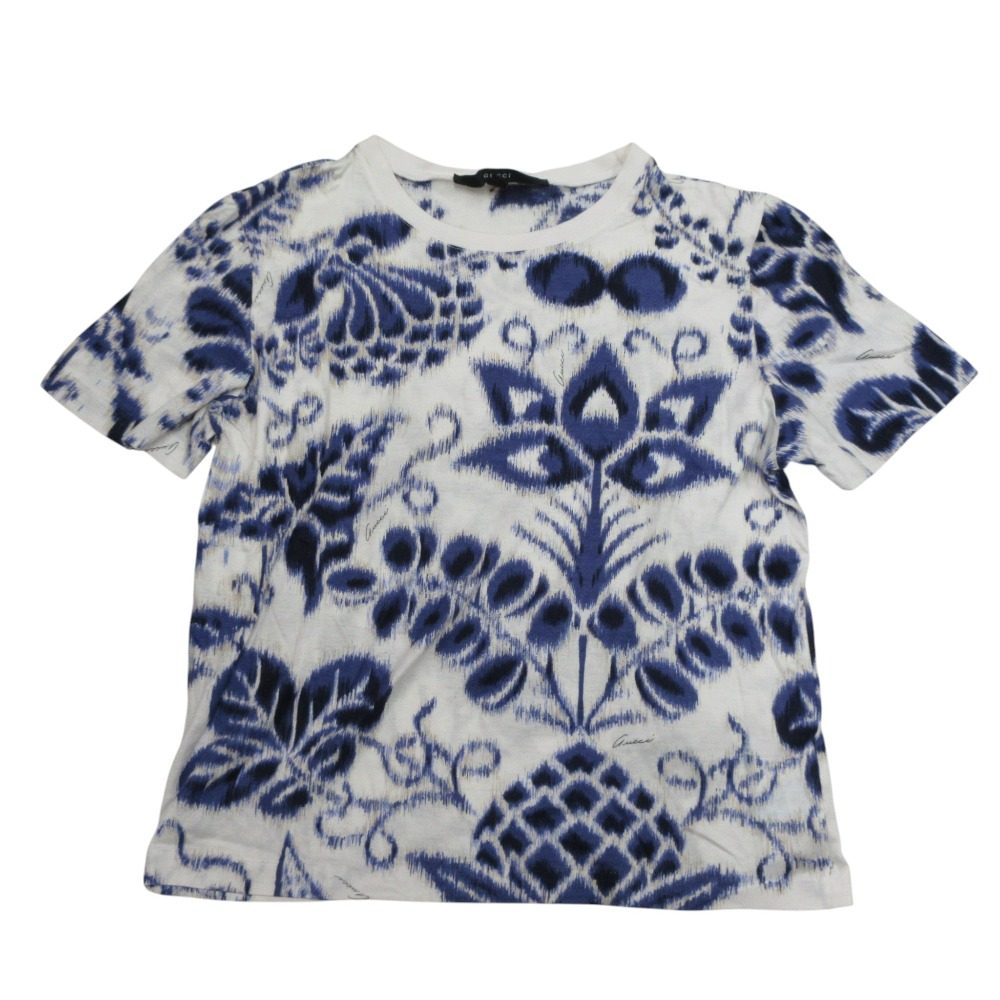 Gucci Flower Print Cropped T Shirt