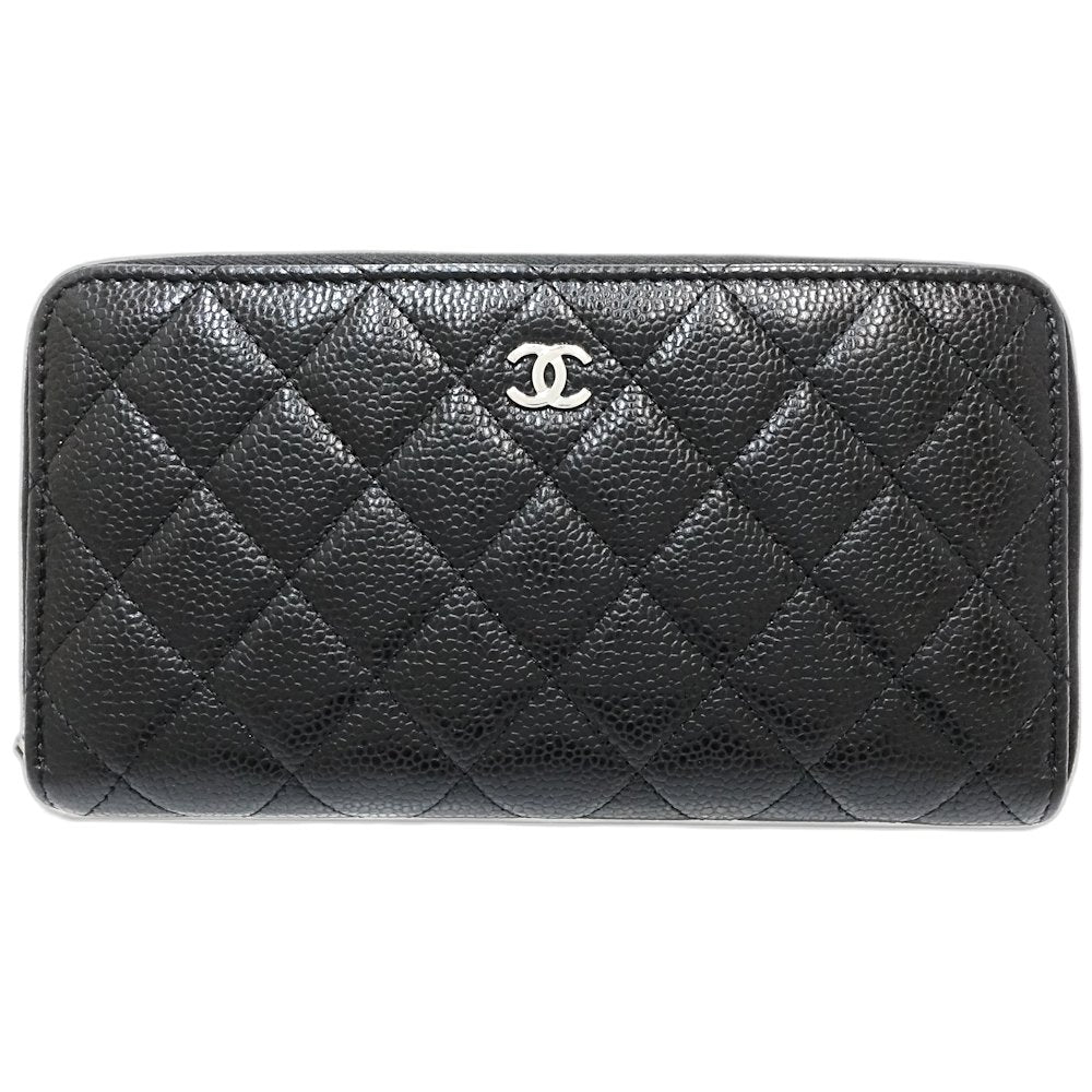 Chanel Classic Long Zip Wallet Caviar Wallet
