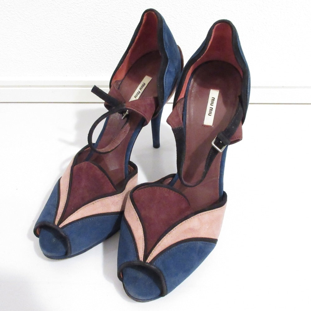 Miu Miu Suede High Heel Separate Sandals
