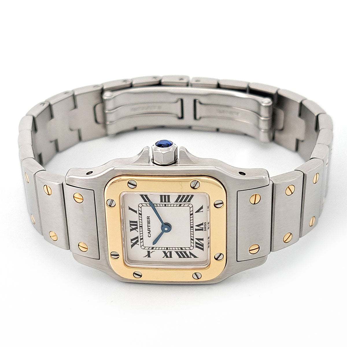 Cartier Santos Galbee Small Model Stainless Steel/Yellow Gold Ladies' Watch W20012C4