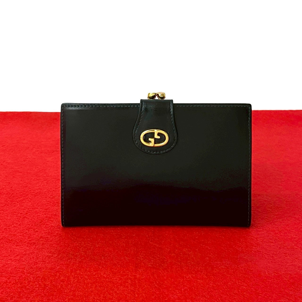Gucci Old Gucci GG Logo Leather Wallet