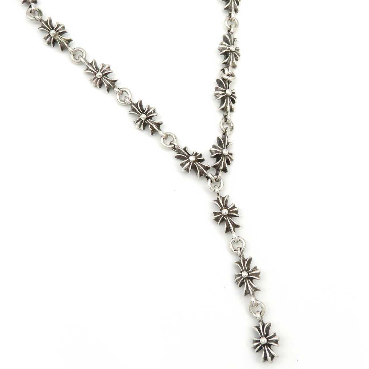 Tiny Cross Chain Silver Necklace