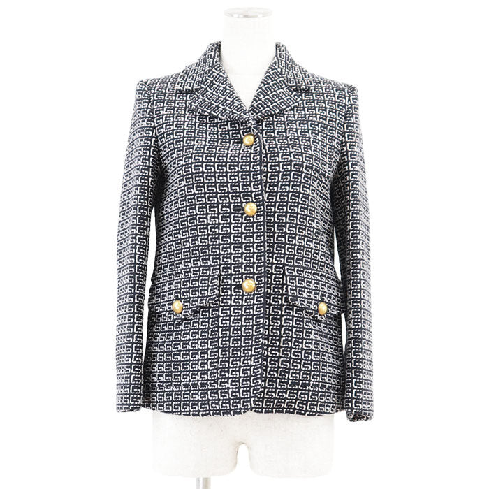 Gucci GG Jacquard Wool Blend Jacket