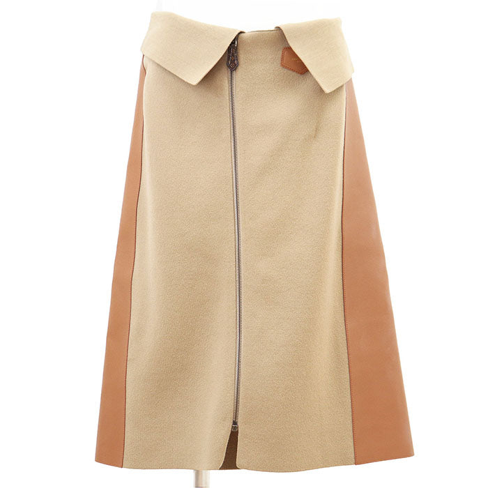 Louis Vuitton Monogram Wool Cotton Cashmere Lambskin Skirt