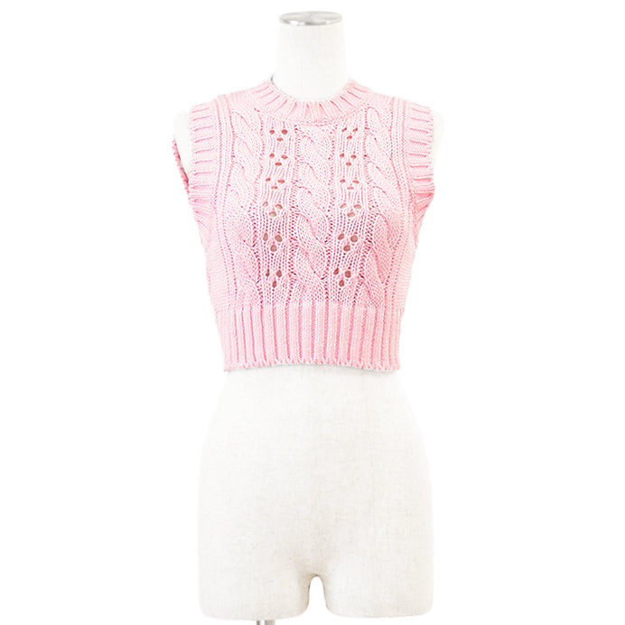 Prada Cropped Knit Vest Cotton Knit Vest