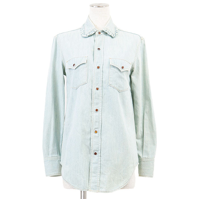 Saint Laurent Paris Western Shirt Cotton Long Sleeve Shirt