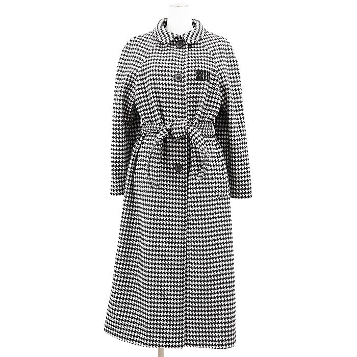 Miu Miu Houndstooth Virgin Wool Coat