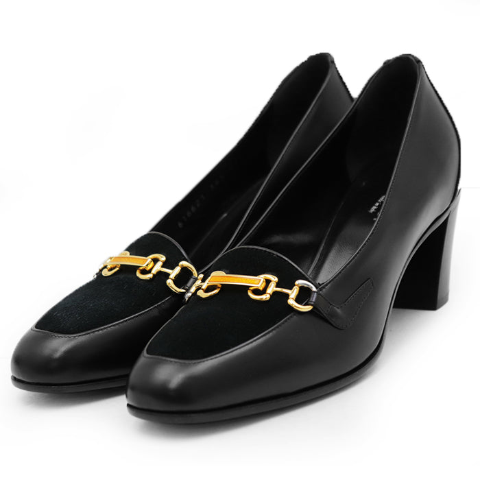 Gucci Horsebit Suede Leather Pumps