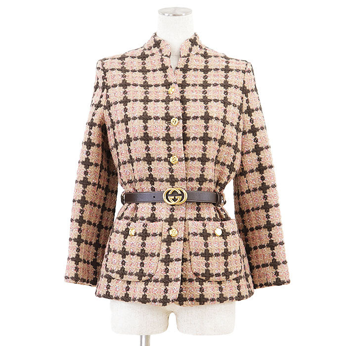 Gucci Tweed Wool Nylon Jacket