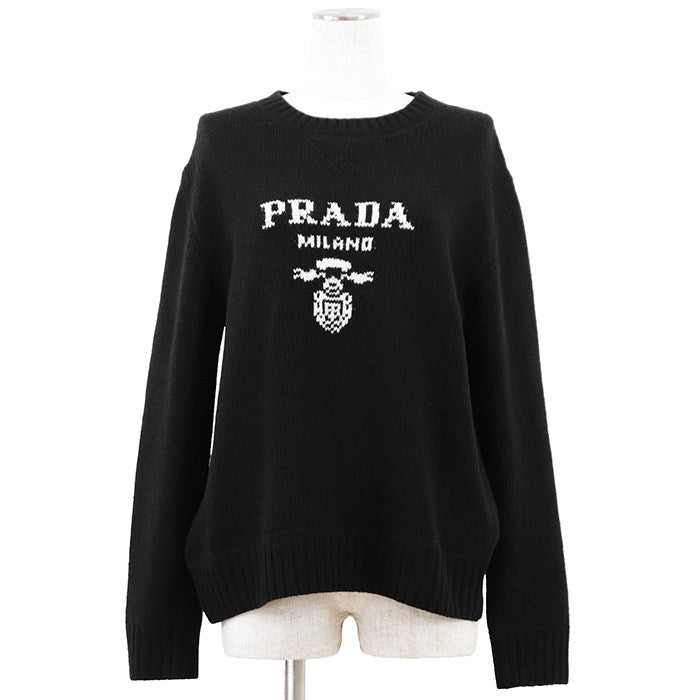 Prada Logo Intarsia Wool Cashmere Knitwear