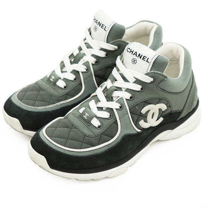 Chanel Leather Quilted Sneakers