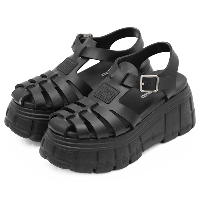 Miu Miu Fabric Platform Sandals