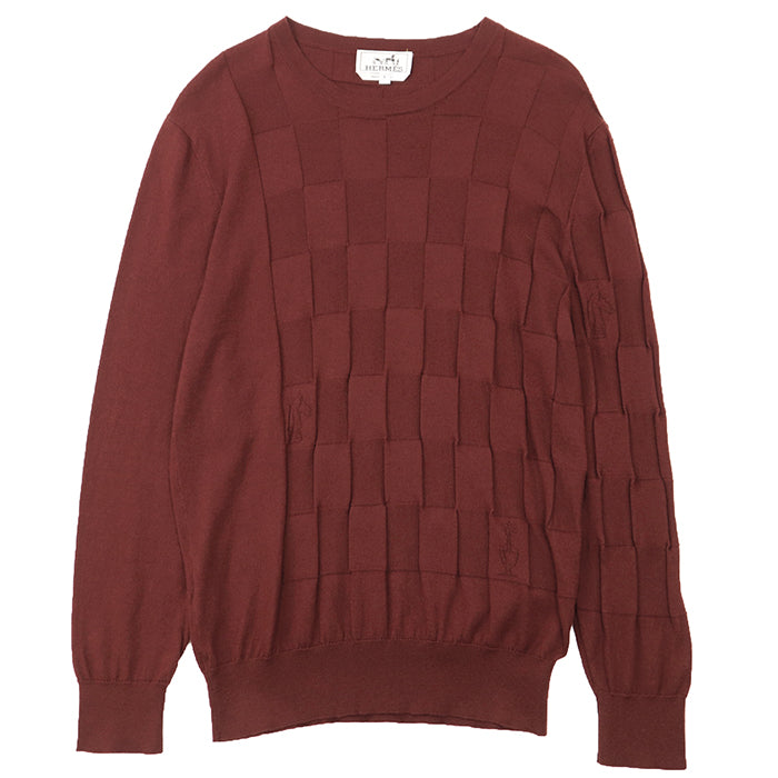 Hermes Chessboard Cashmere Cotton Sweater