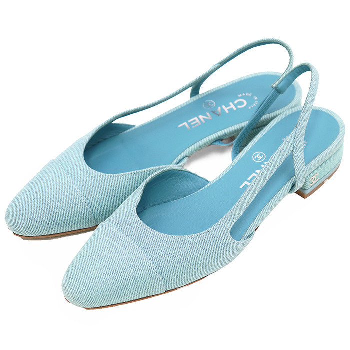 Chanel Cotton Slingback Pumps