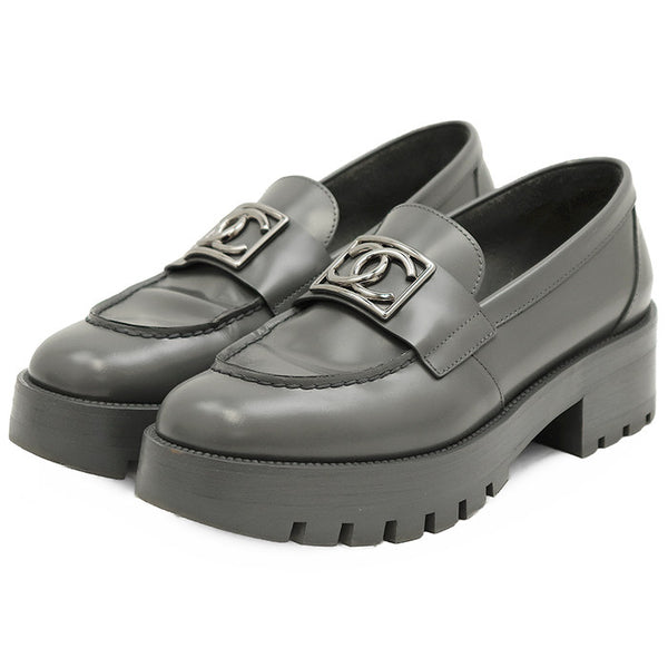 Chanel Leather Platform Loafers