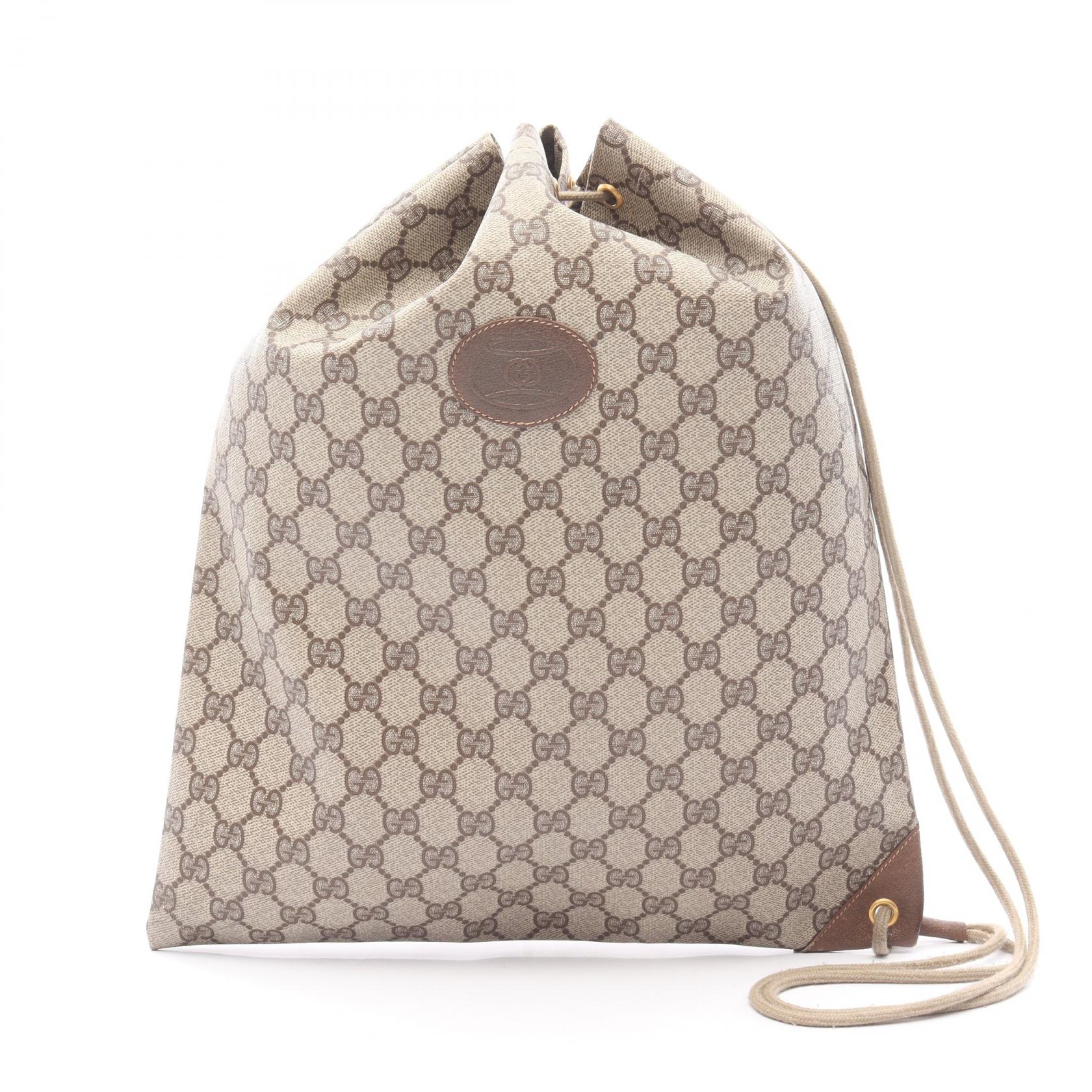 Gucci Old Gucci GG Plus Coated Canvas Shoulder Bag