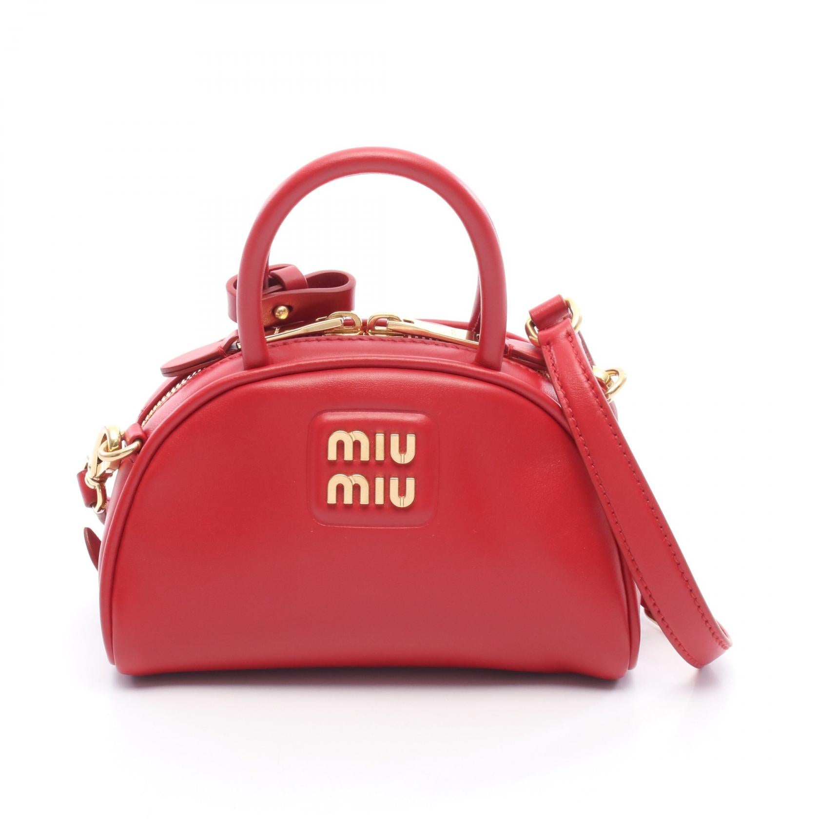 Miu Miu Leather 2way Boston Bag