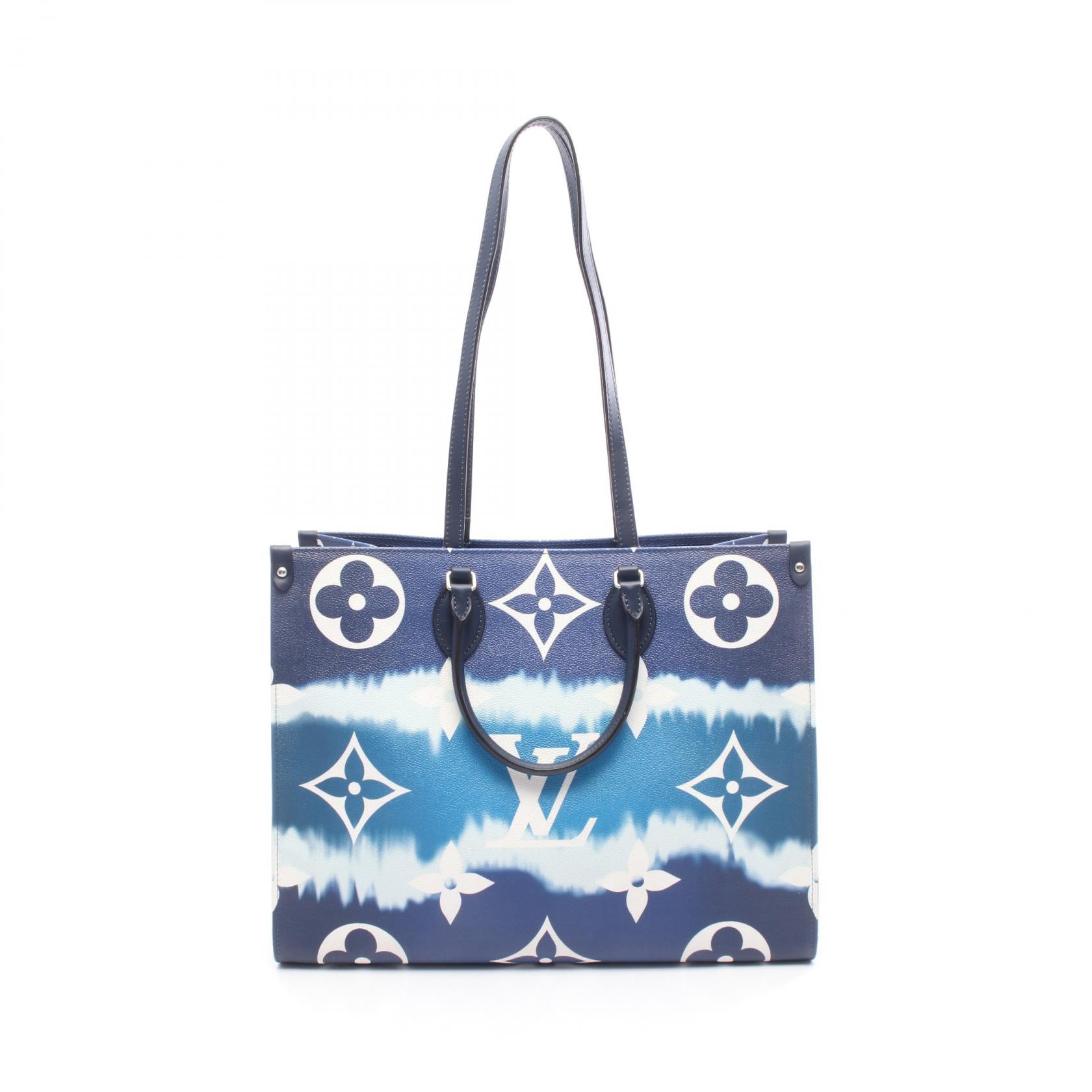 Louis Vuitton LV Escale OnTheGo PVC Coated Canvas Leather 2way Bag