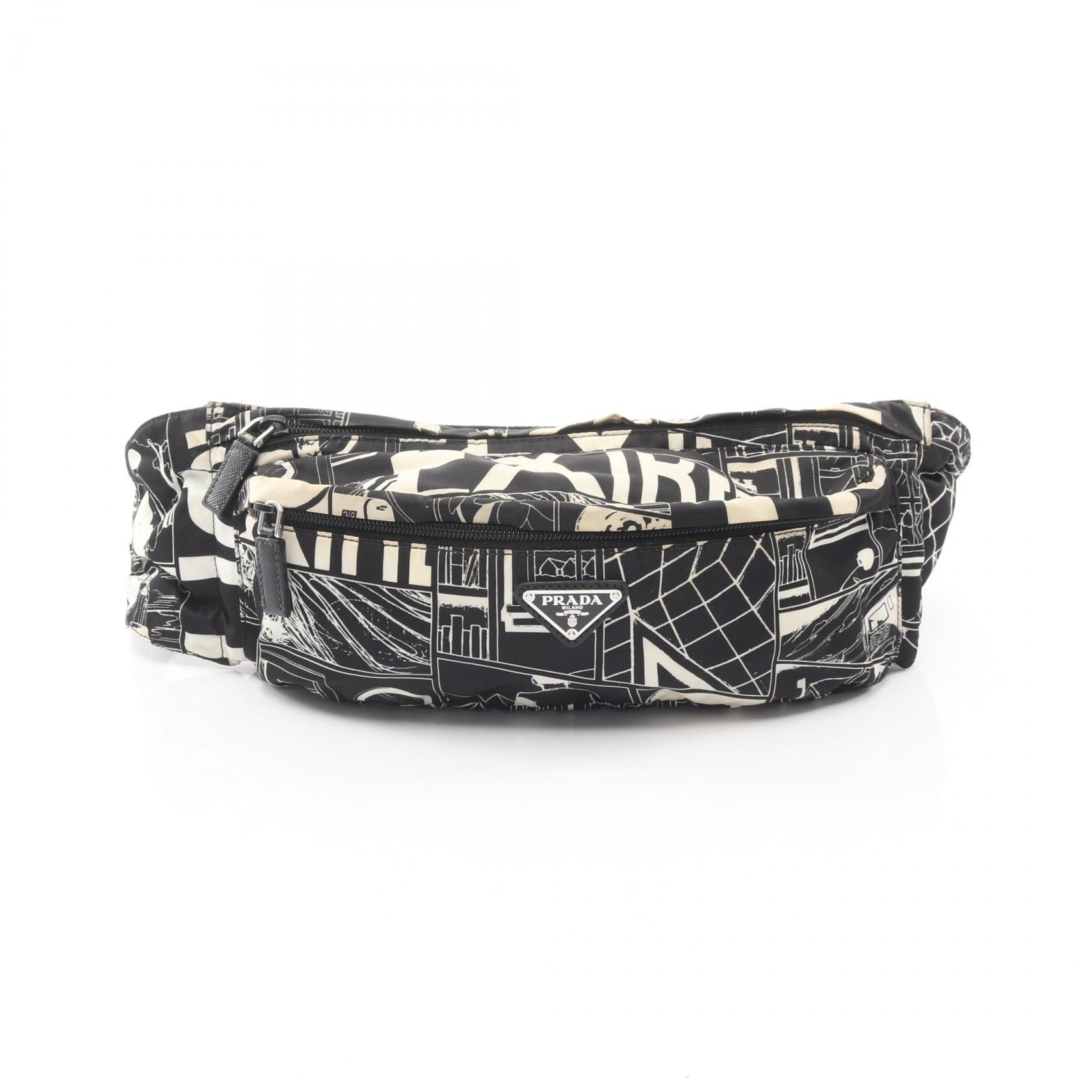 Prada TESSUTO COMICS Nylon Saffiano Leather Waist Bag