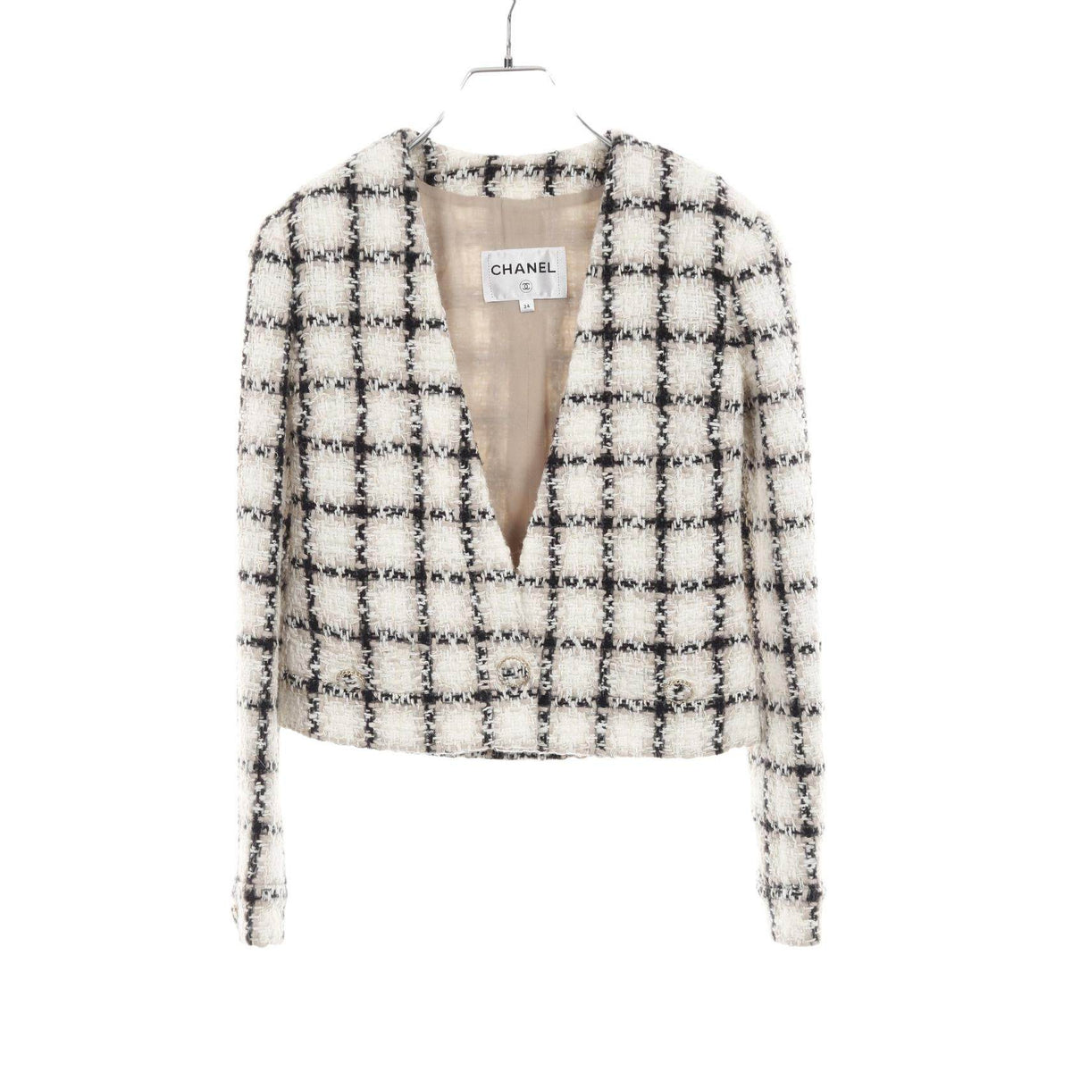 Chanel Tweed Collarless Jacket