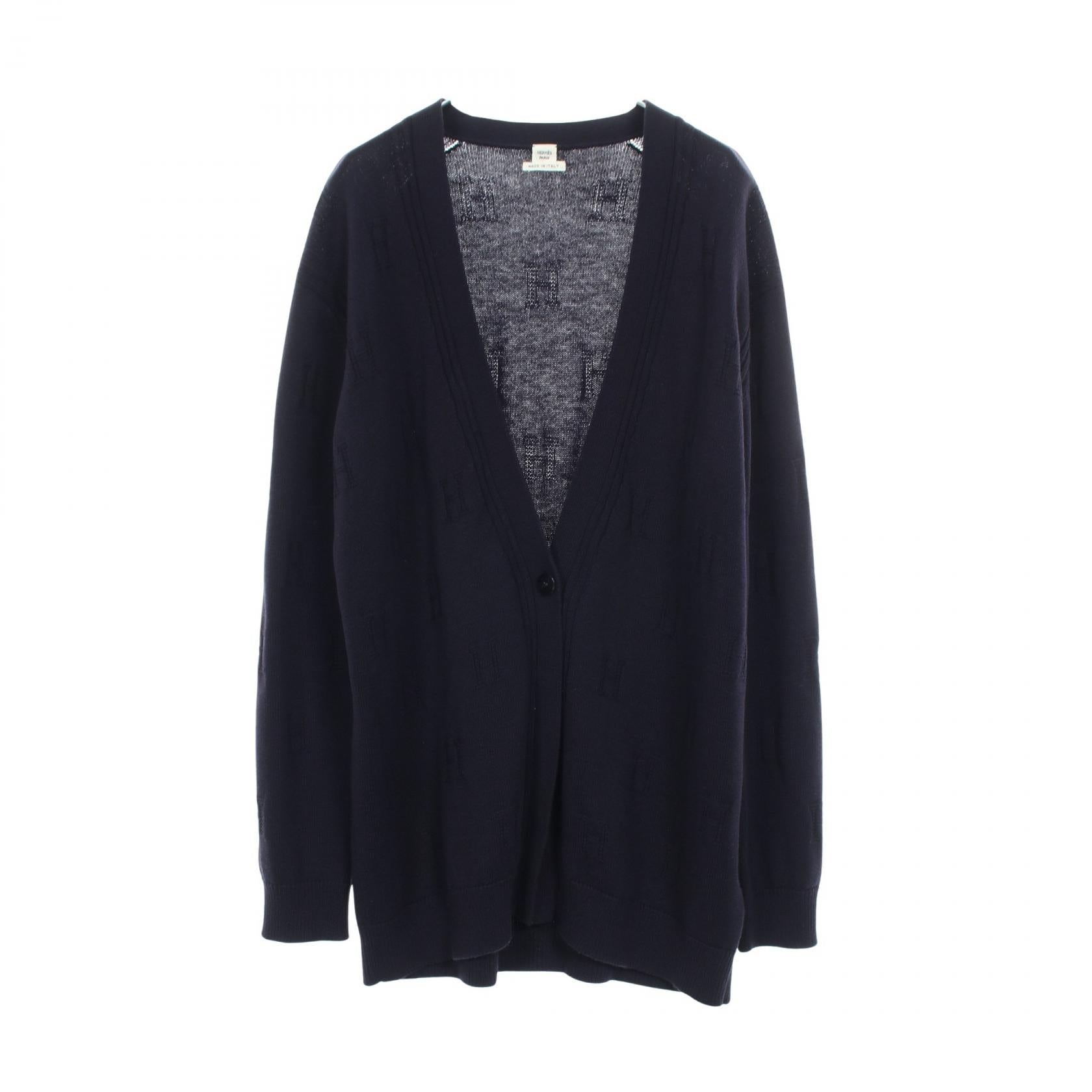 Hermes H logo Wool Cardigan