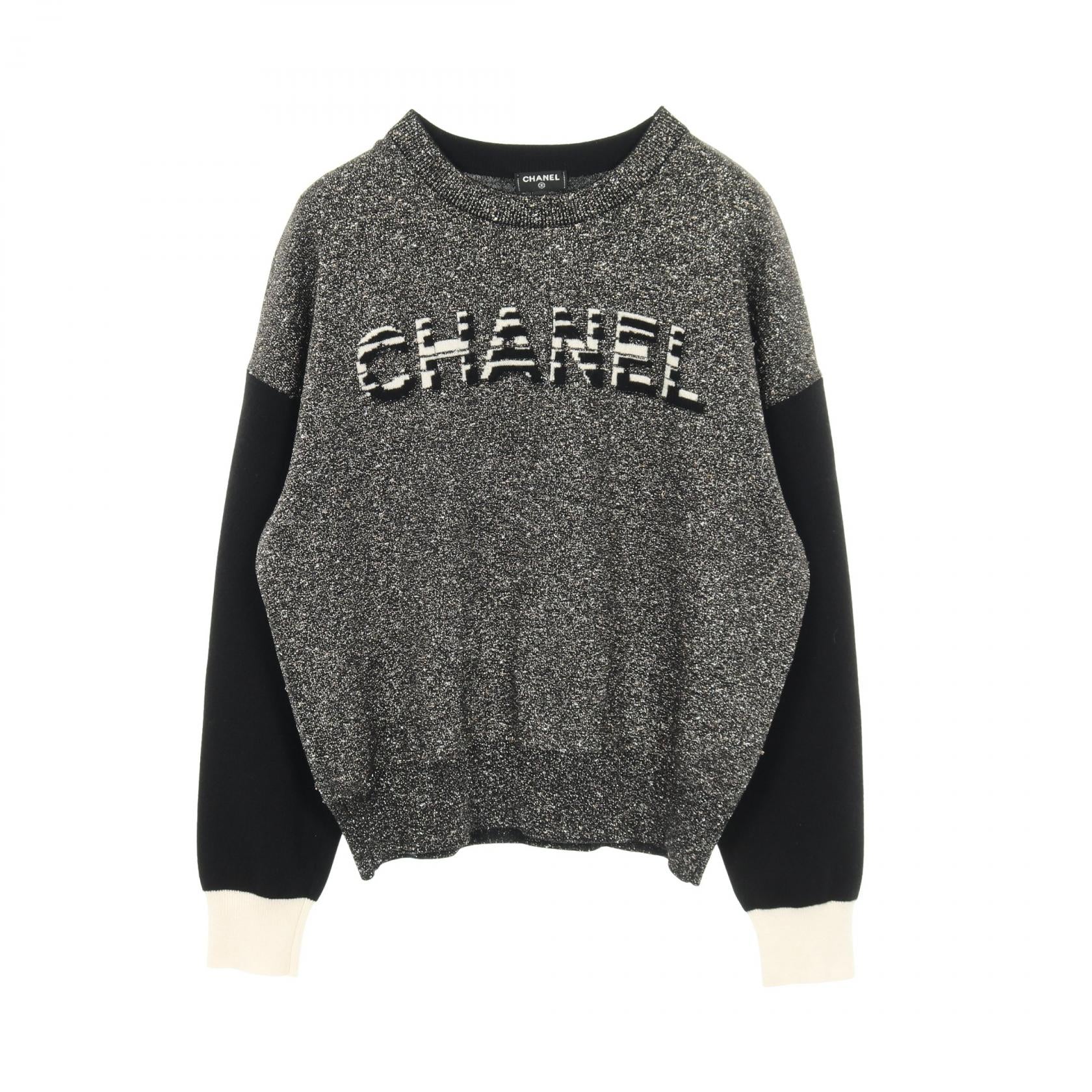 Chanel Logo Cashmere Cotton Knit