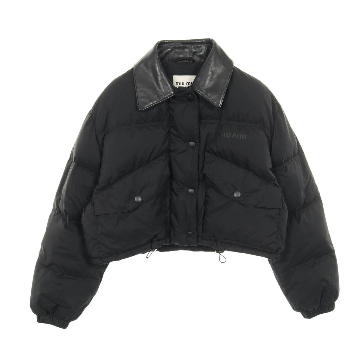 Miu Miu Leather Polyester Down Jacket