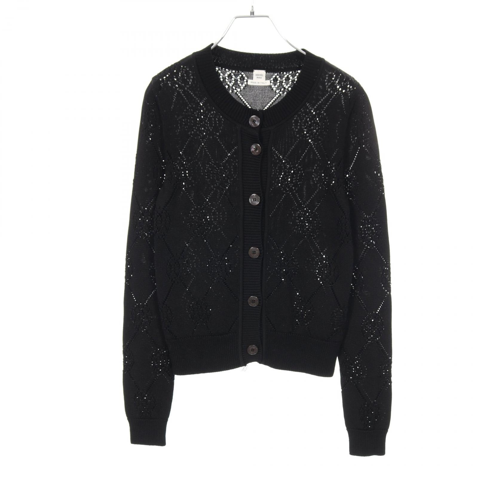 Hermes H Lift Rayon Cotton Cardigan