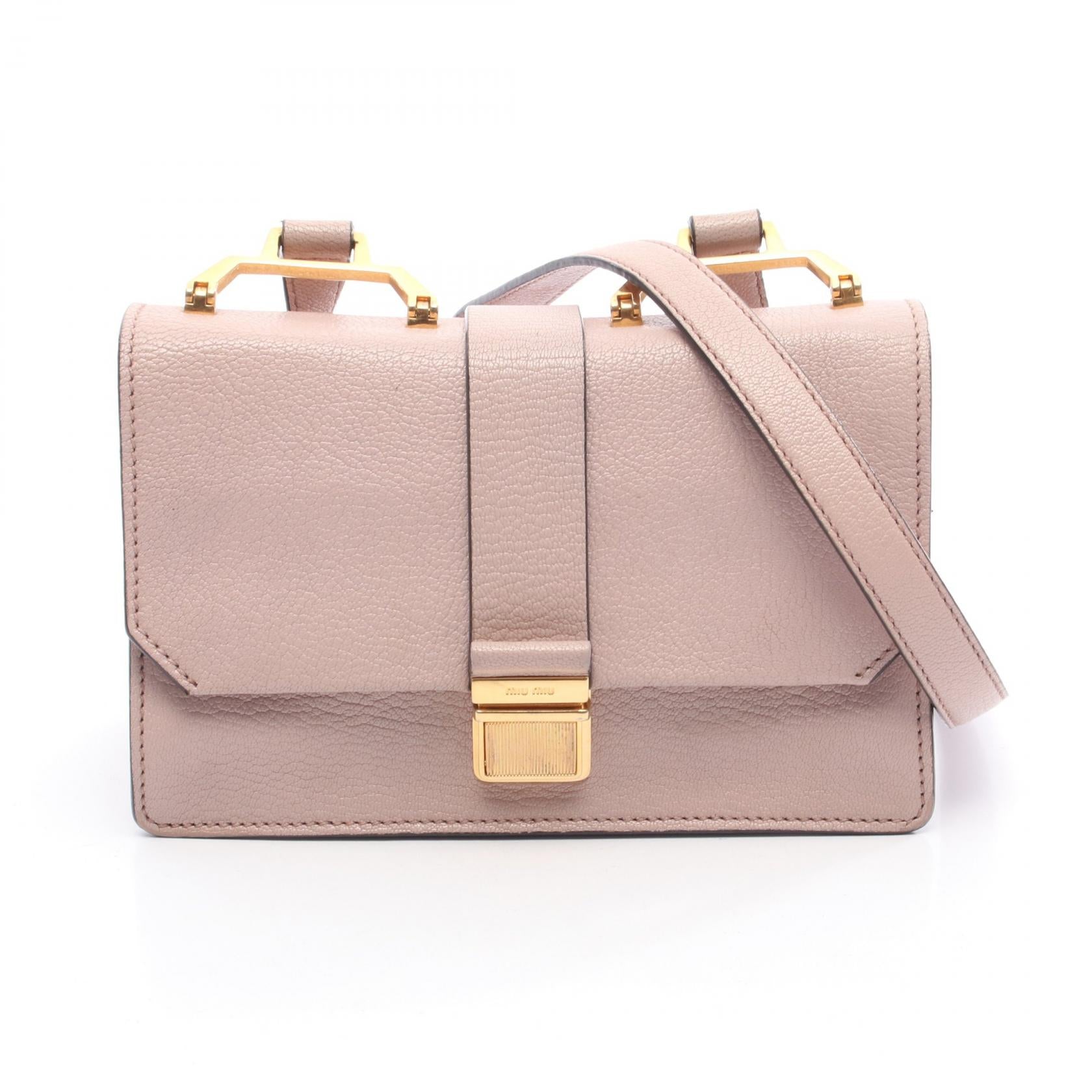 Miu Miu MADRAS Leather Shoulder Bag