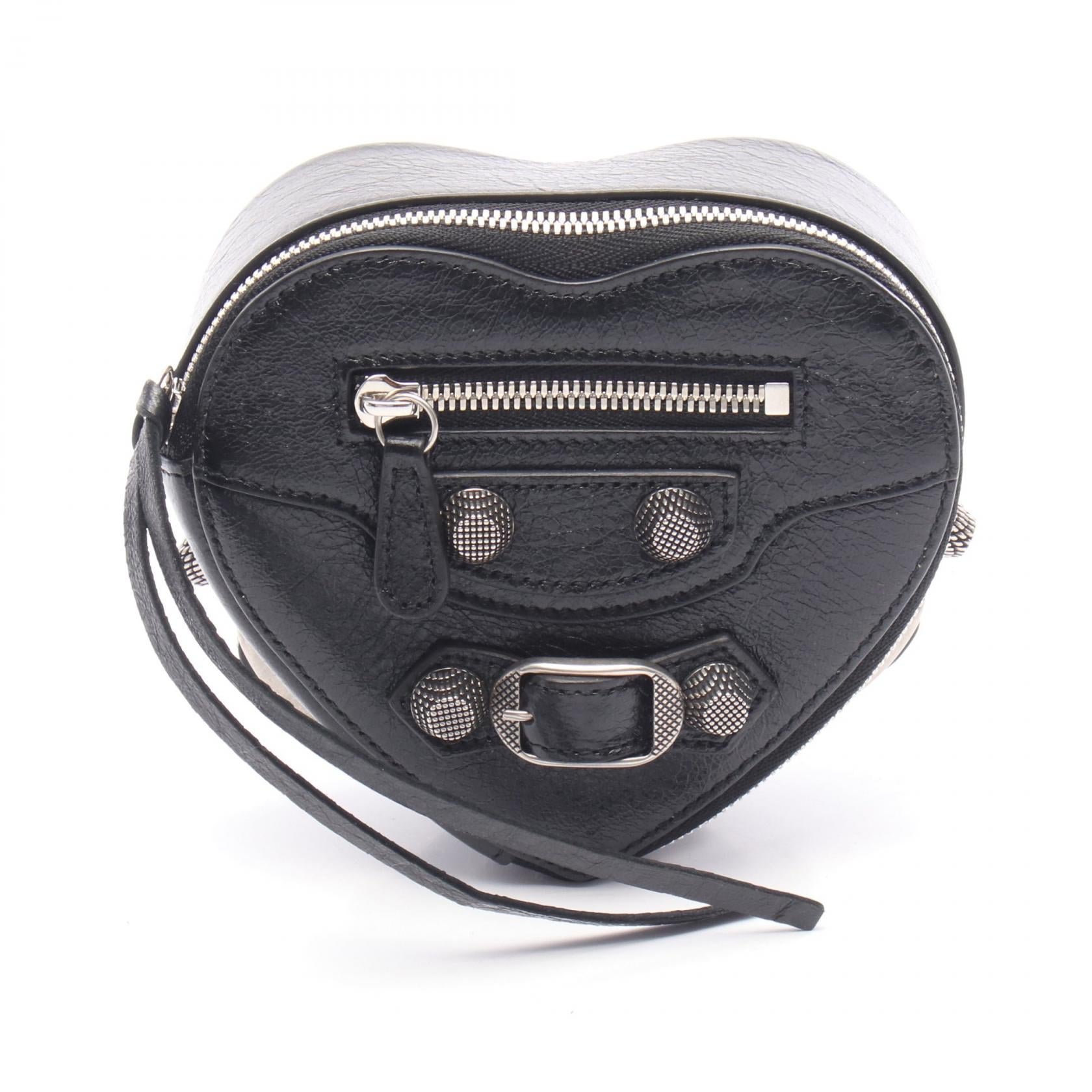Balenciaga LE CAGOLE HEART Leather Pouch