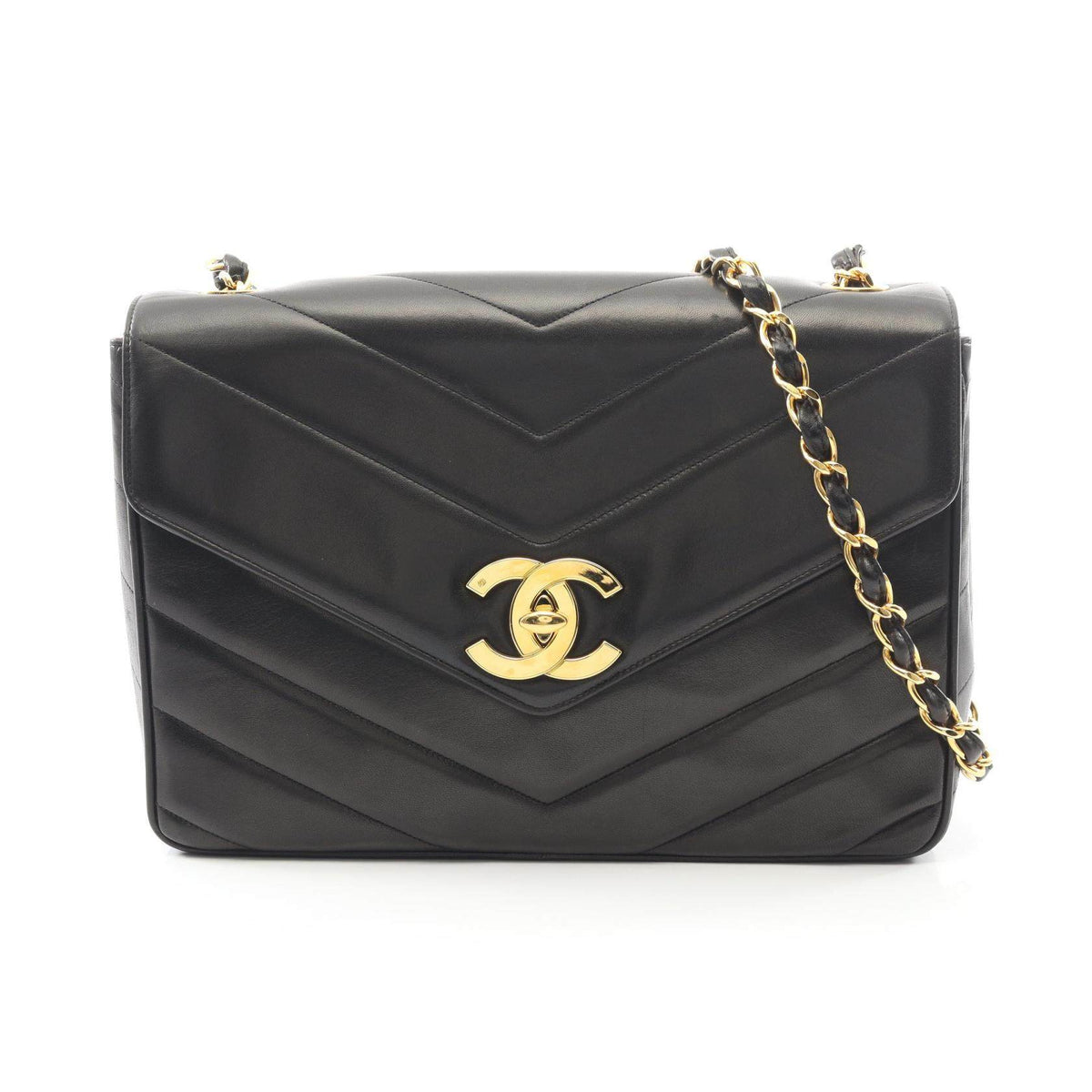 Chanel V Stitch Lambskin Shoulder Bag