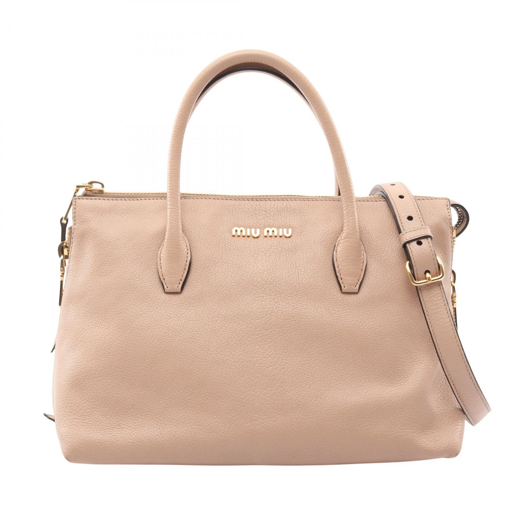 Miu Miu MADRAS Leather Handbag