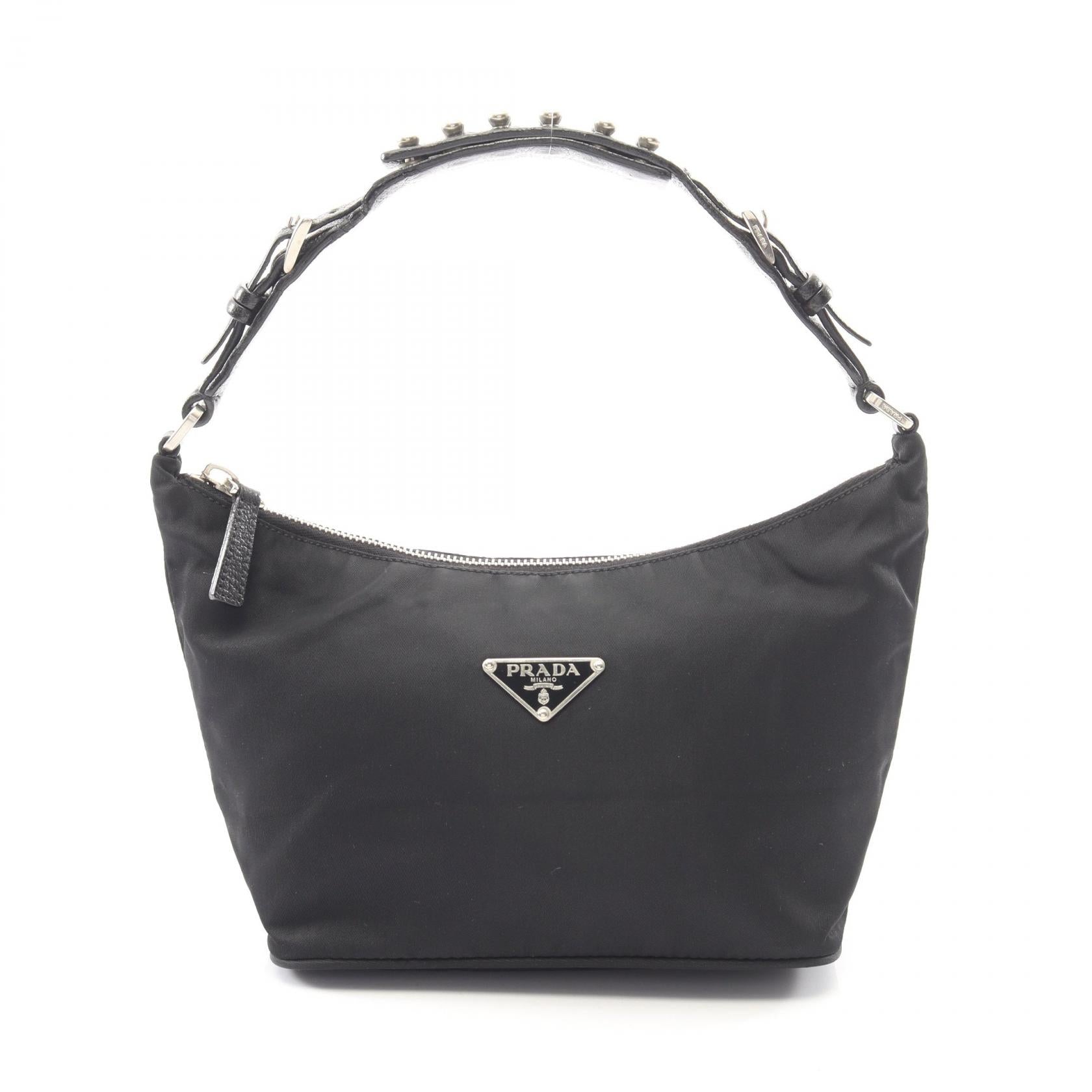 PRADA Nylon Leather Handbag