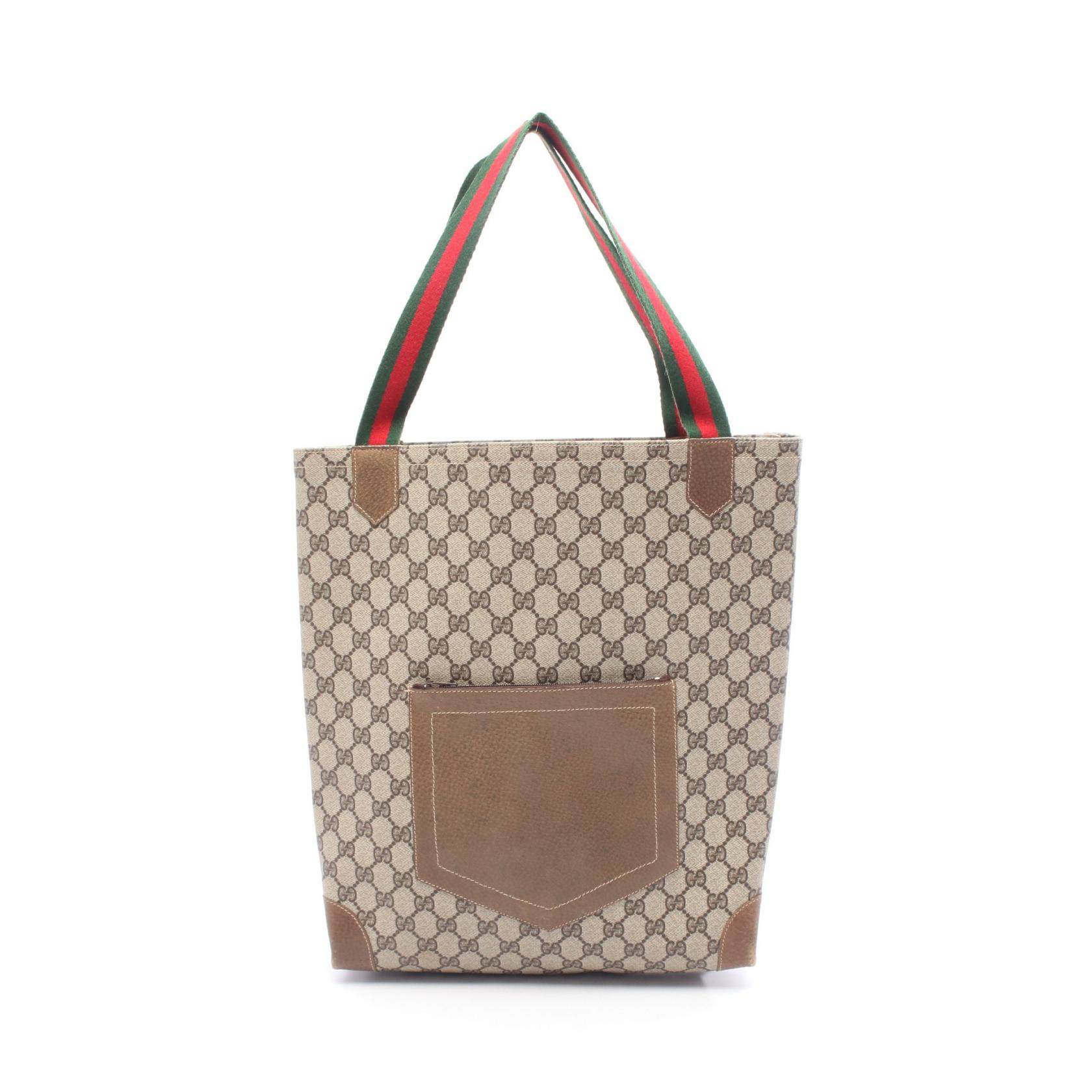 Gucci GG Plus Sherry Line Coated Canvas Tote Bag