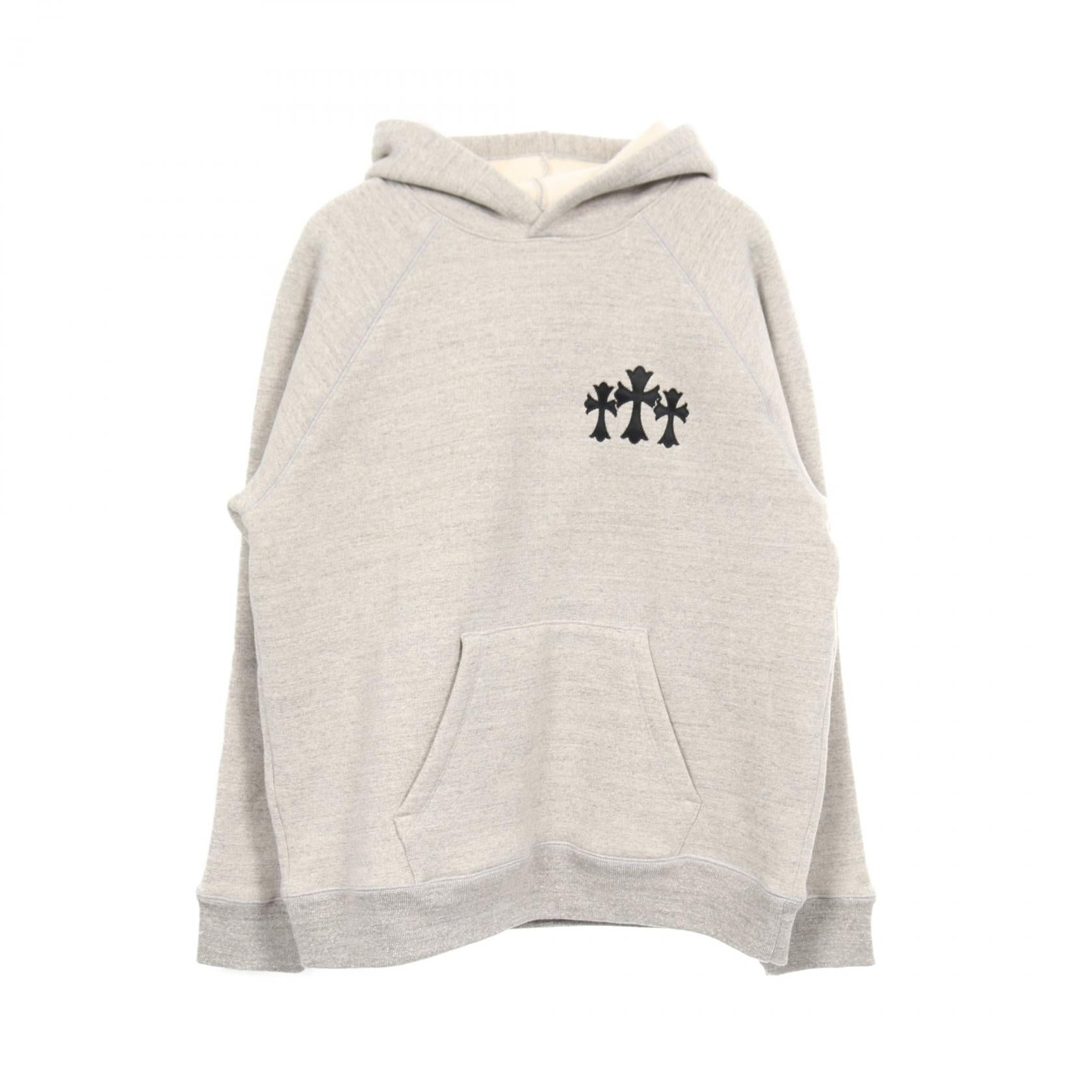 Chrome Hearts Cross Patch CH Logo Embroidered Cotton Hoodie