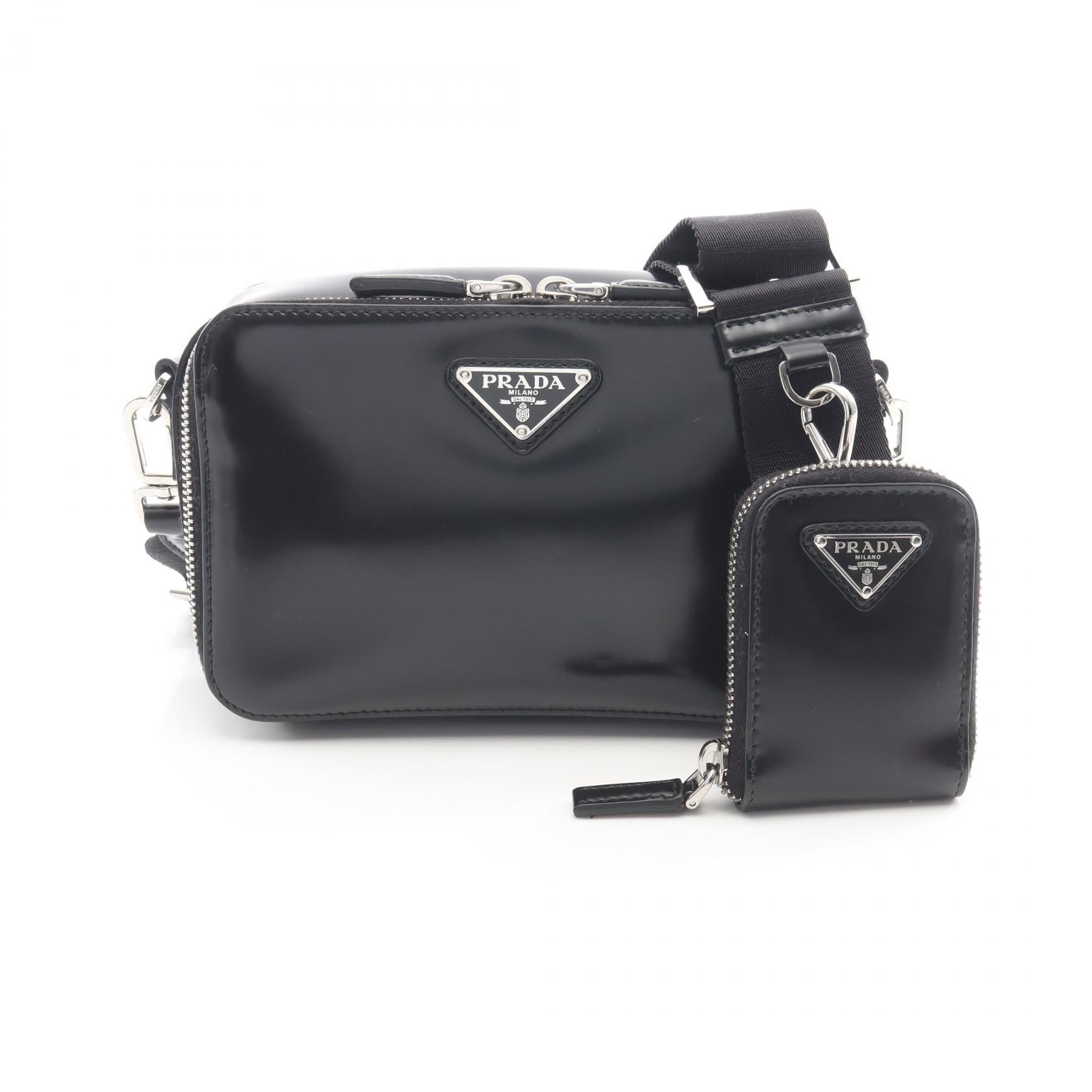 Prada Brique Patent Leather Shoulder Bag