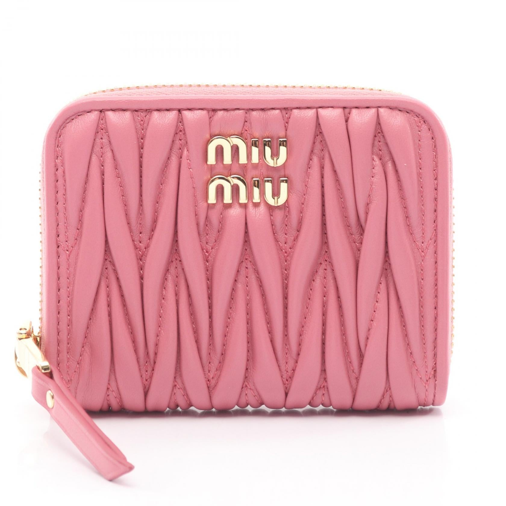 Miu Miu MATELASSE MIU Leather Coin Case