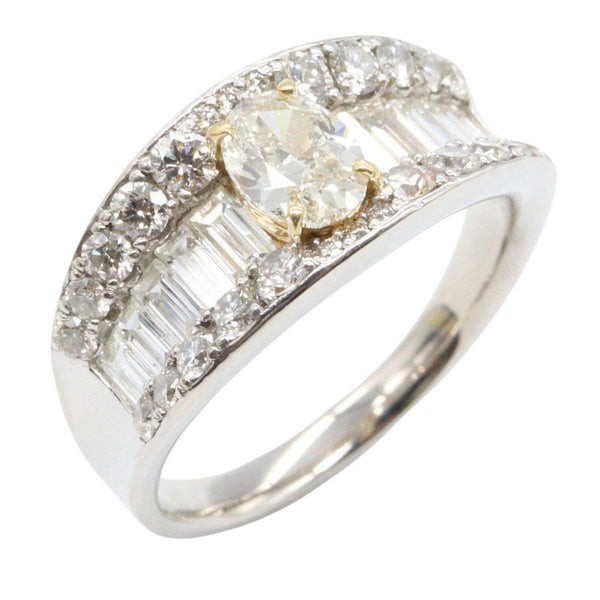 JEWELRY Pt900 Au750 Diamond Ring