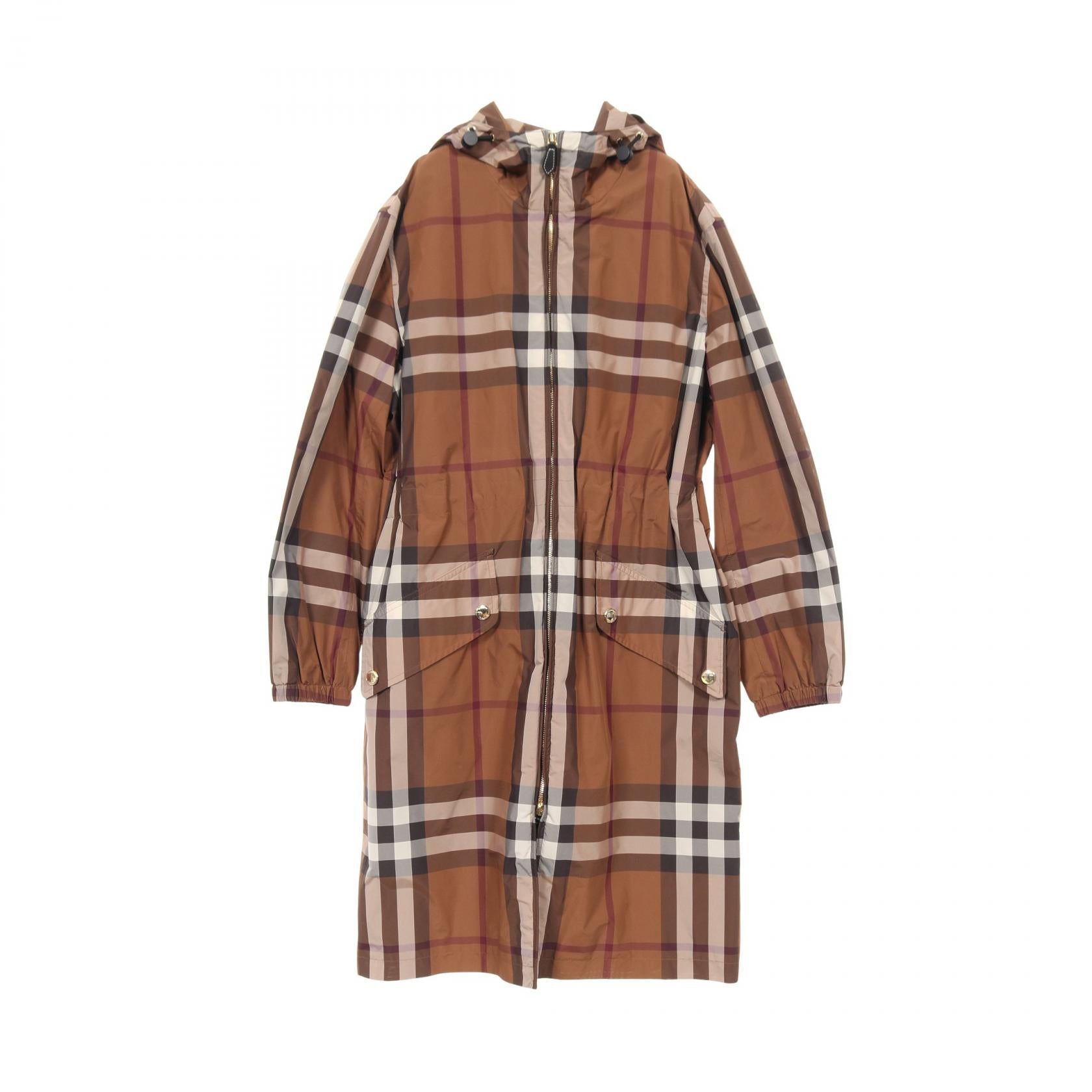 Burberry BINHAM LNG CHK Polyester Coat