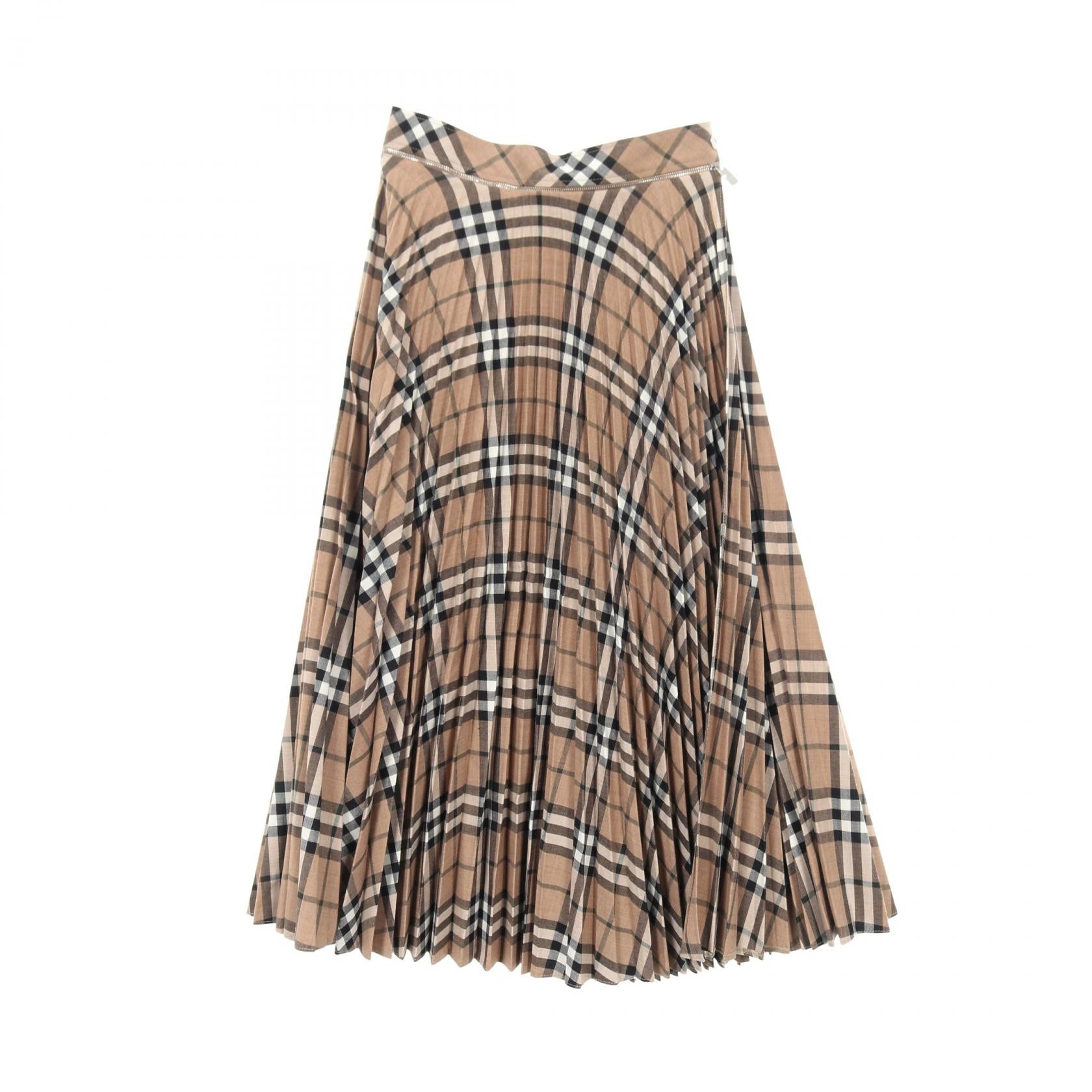 Burberry Nova Check Wool Polyester Skirt