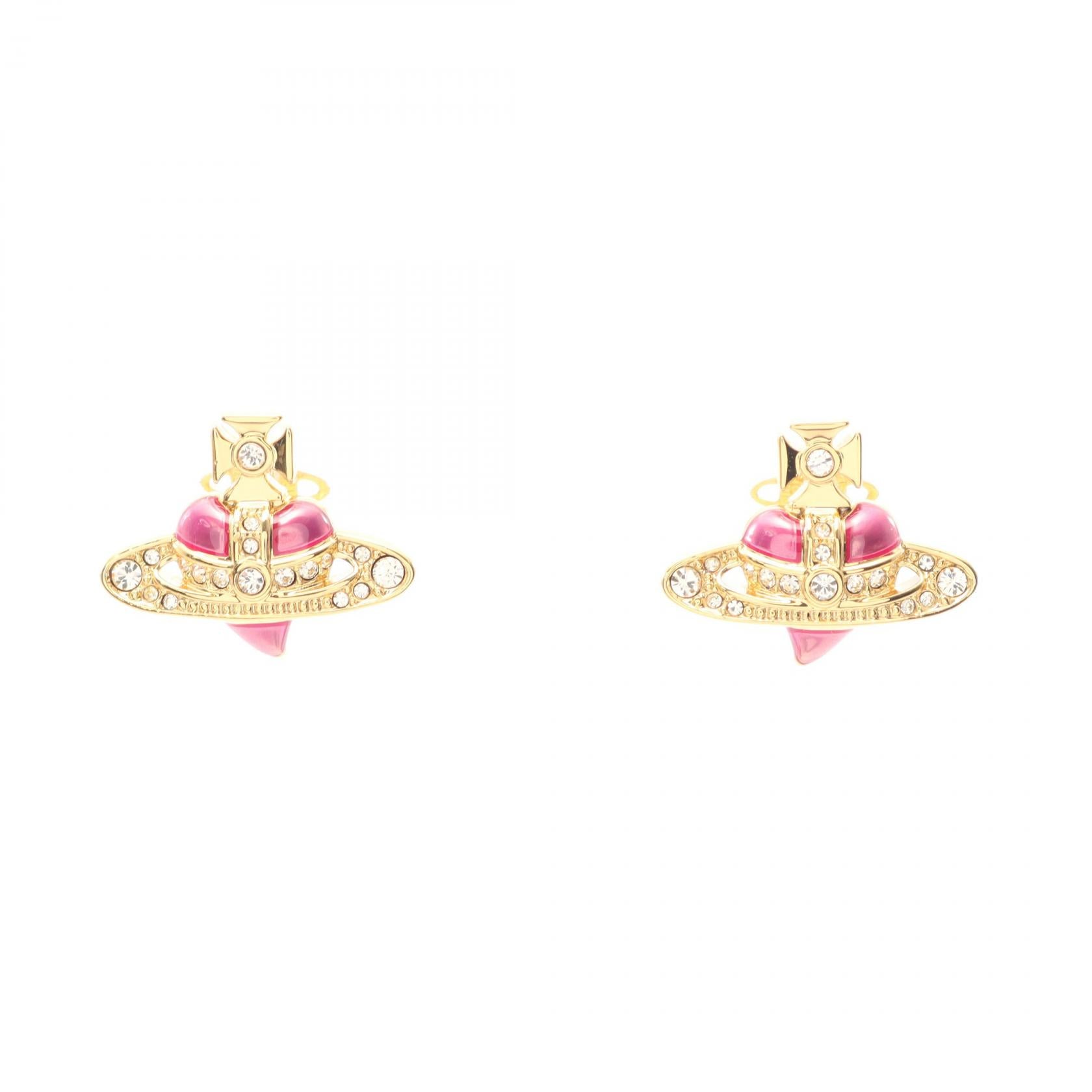 Vivienne Westwood NEW DIAMANTE HEART Earrings
