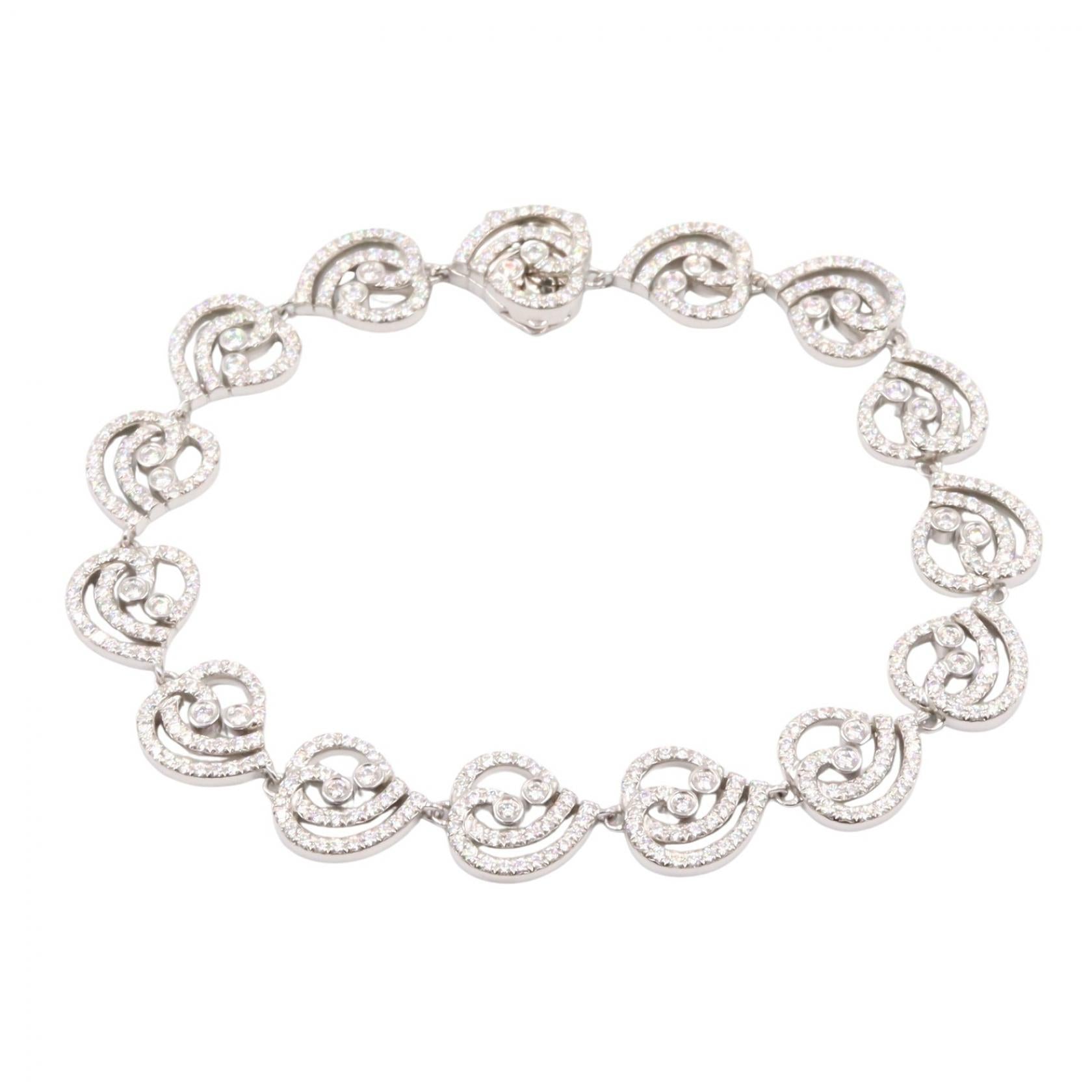 Tiffany & Co. Enchant Heart Pt950 Platinum Diamond Bracelet